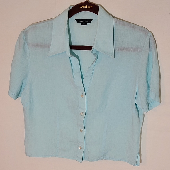 Lands' End Tops - Lands End shirt size 8 short turquoise